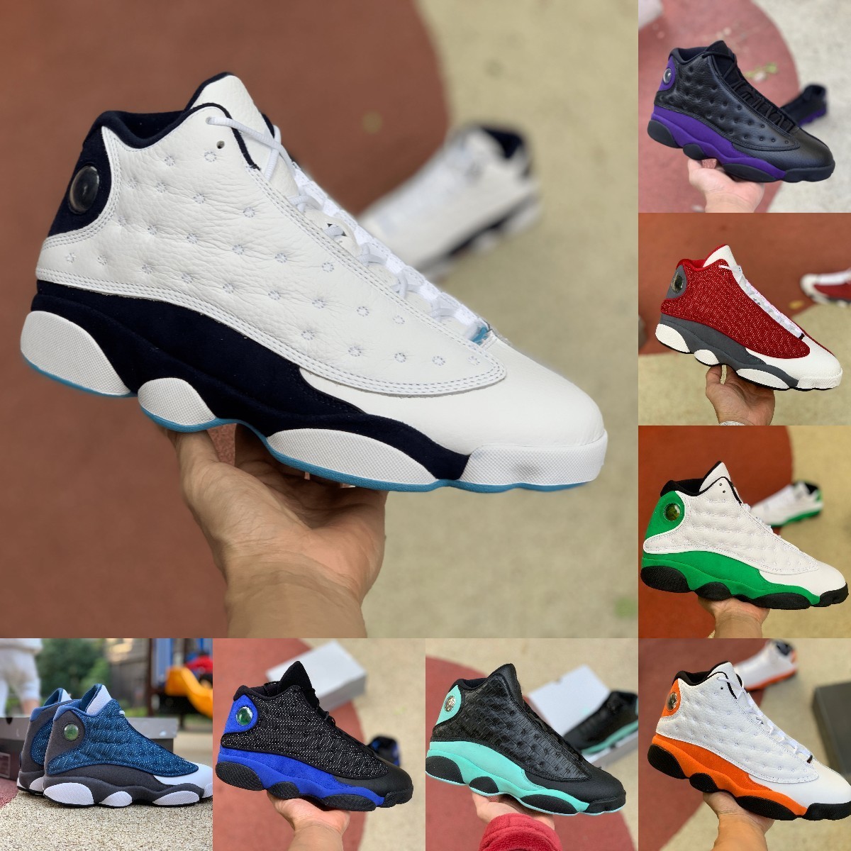 

Jumpman 13 13S Casual Basketball Shoes Mens High Flint Bred Island Green Red Dirty Hyper Royal Starfish He Got Game Black Cat Court Purple Chicago Trainer Sneakers, Please contact us