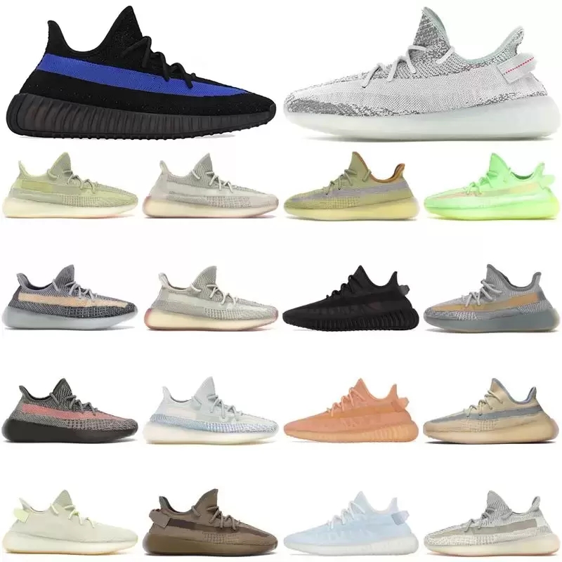 2022 Chaussures de course baskets Trainers pour hommes femmes chaussures en ardoise z￨bre mono argile cr￨me ￩blouissante bleu bleu / gris boost 3