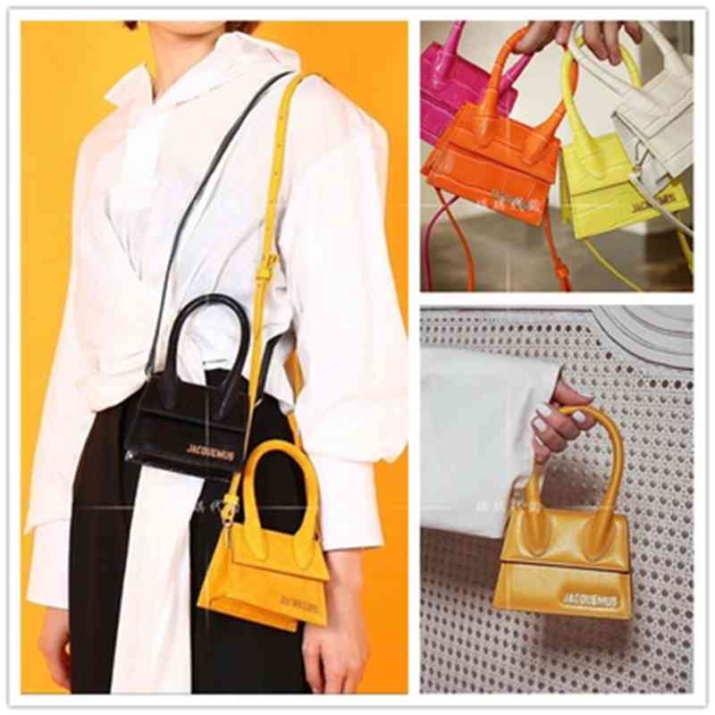 

Buy authentic Jacquem Bag Mini crocodile pattern small square bag single shoulder diagonal straddle portable women's, Yellow crocodile