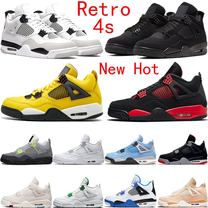 

Retro 4s Neon Military Black Basketball Shoes Mens Womens Black cat Bred University Blue Red Thunder Orange Metallic Cement Outdoor Sneakers Tag us 7-13, 17 raptoy