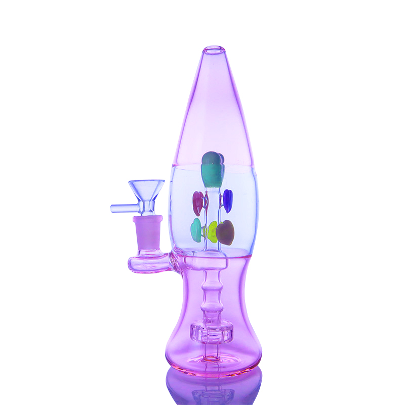 

9 Inches Lava Lamp Percolator Bong Glass Water Pipe Hookahs