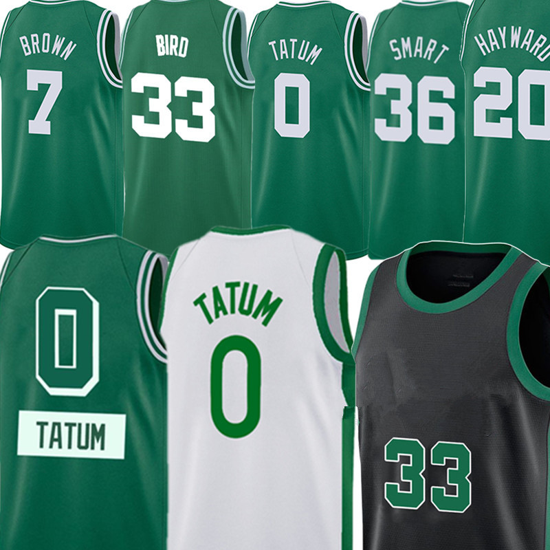 

Jayson 0 Tatum Jaylen 7 Brown Basketball Jerseys Gordon 20 Hayward Marcus 36 Smart Larry 33 Bird Jersey, Cool base men m-xxxl hongwa