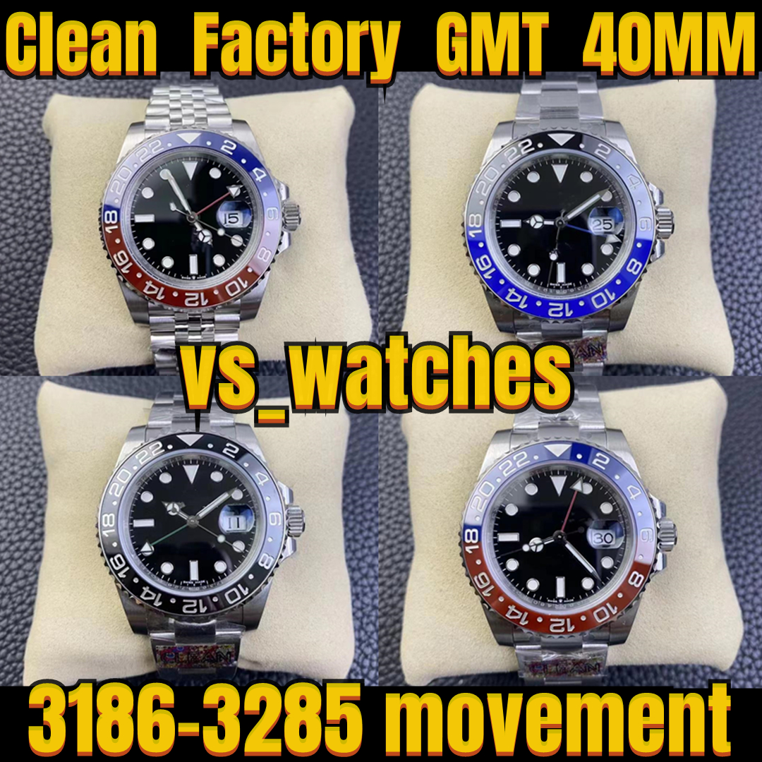 

CLEAN Factory Watches 40mm GMT 126710 126710BLRO Batman Ceramic Bezel Jubilee Bracelet CAL.3186 Movement Mechanical Automatic Mens Watch Men's Wristwatches c3, Box