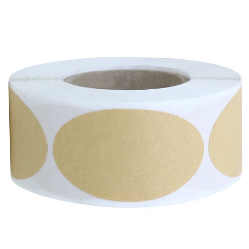 

Blank Adhesive Sticker Oval Shape 500 PCS Labels per Roll 1222479