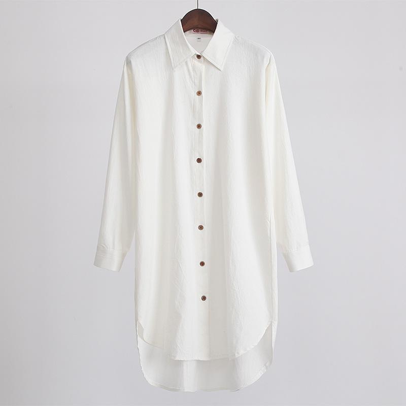 

Women' Blouses & Shirts Casual Long Womens Boyfriend Style Brief Collar Irregular Large Size Tops Female Fashion Solid Color Loose Blouse, Black blouse