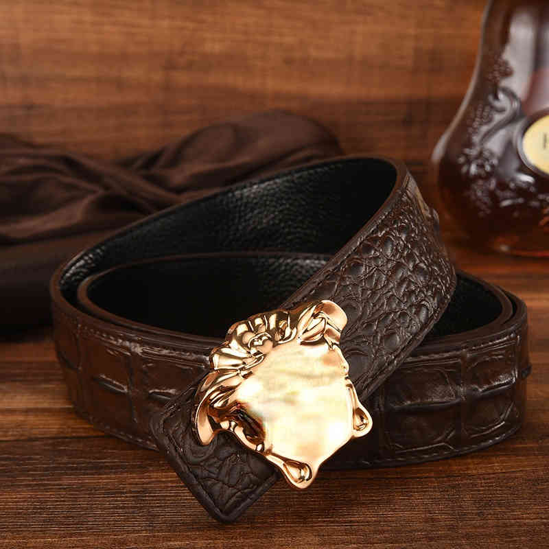 

2022 New Fashion Mens Designer Belts high end Brands Luxury For women Men Brand Medusa Quality Leather Belt Buckles 3025, Black
