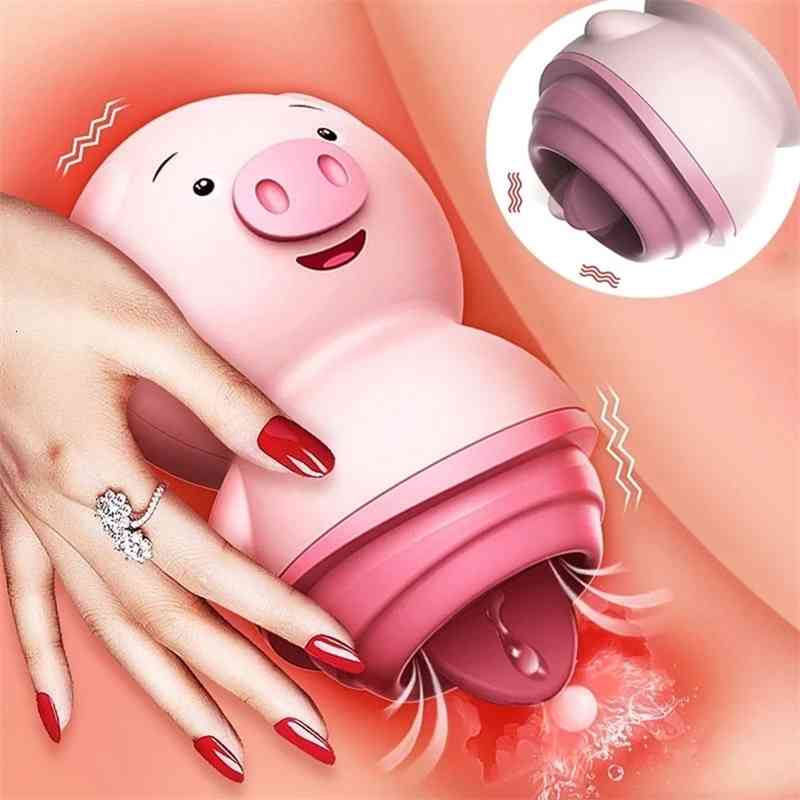 

Toy Massager y Pig Tongue Licking Sucking Vibrators for Women Masturbator Clitoris Stimulator Anal Nipple Licks Massage Female Sex Toys, Battery button