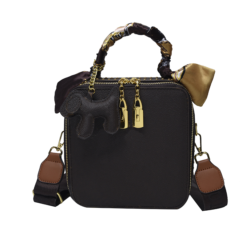 

Brand Designer Crossbody Bag for Women Brand Bags Packs in 4 Colors Casual Pack Purse, Brown flower