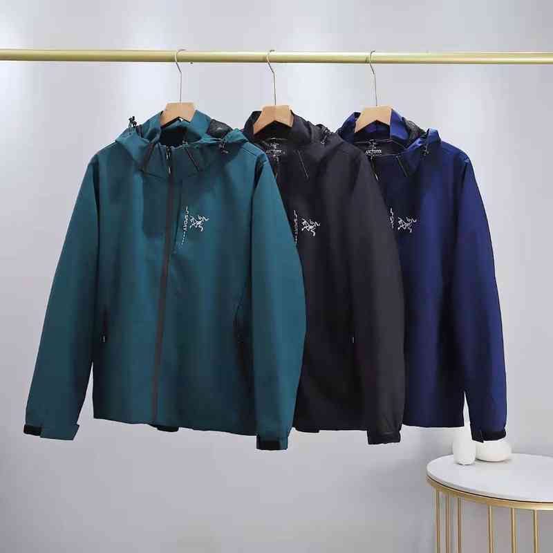 

High quality ARC new jackets men and women outdoor sports windproof waterproof wear-resistant hooded jacket teryx sports brand windbreaker, Black