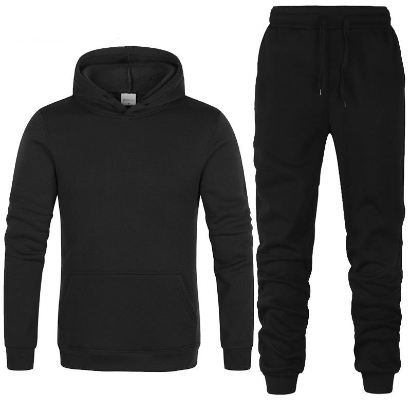 

Men's Hoodies & Sweatshirts Men Solid Color Sweatshirt Hip Hop Harajuku Casual Fashion Sportswear Fleece Warm Mens Pants Suit 2Pcs, 802