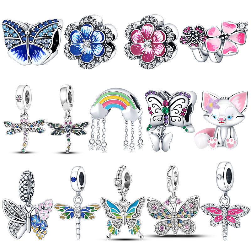 

925 Silver Fit Pandora Charm 925 Bracelet Colgante Mummy Alien Mary Robot Series charms set Pendant DIY Fine Beads Jewelry