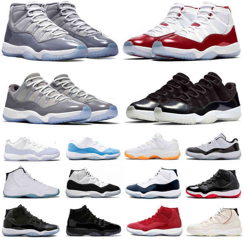 

Dr Shoes Men Women 11s Mens Basketball Sneaker Cherry Cool Grey Pure Vi, Color#10