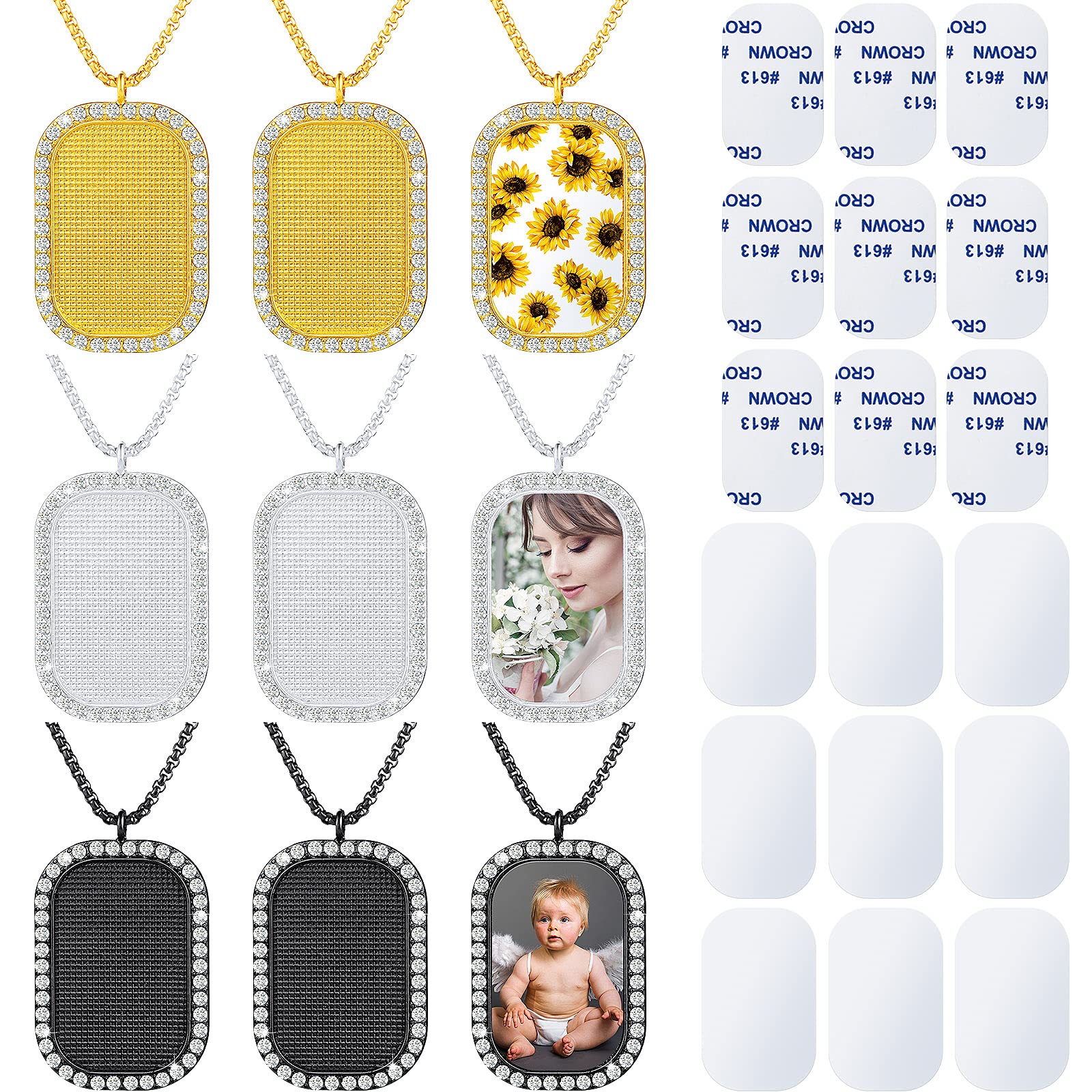 

Pendant Necklaces Sublimation For Women Heat Transfer Blank Necklace Base Wit amyCQ