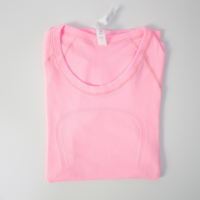 

Lulu Classic Fashion Brand t Shirts Short Sleeve o Neck Sports T-shirt Women Fitness Stretchy Yoga Tops Tshirts Breathable High Elastic Athletic Workout Lu Tees 1gvv, Purple short top