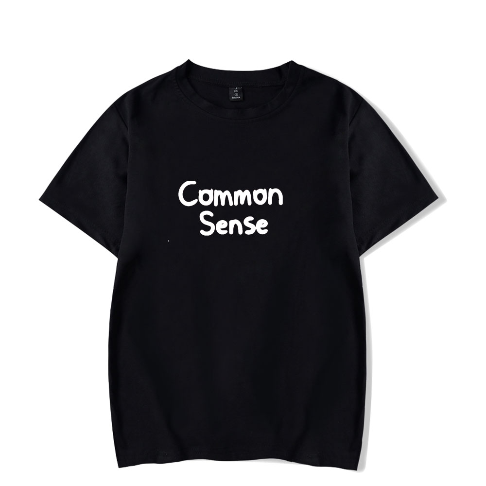 

Somethingelseyt Merch Common Sense T-Shirt Men/Women Tops Short Sleeve, White