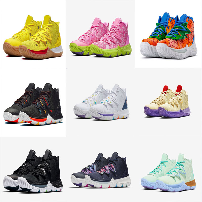 

Grade school 5 Squidward Friends kids for sale top quality black White boys Basketball shoe store US4-US12