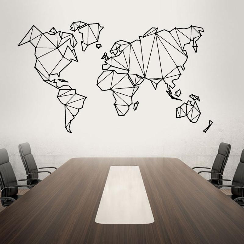 

Wall Stickers Abstract Map World Geography Earth