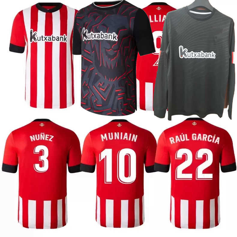 

2022 2023 Bilbao Club Soccer Jerseys 22 23 Athletic ADURIZ VENCEDOR WILLIAMS MUNIAIN I.MARTINEZ BERENGUER O.SANCET SIMON goalkeeper football, Home kids sets