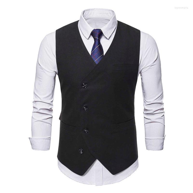 

Men's Vests Dress For Men Slim Fit Casual Solid Color Sleeveless Jacket Coat Mens Formal Waistcoats Suit Vest Chaleco Hombre Kare22, Gray