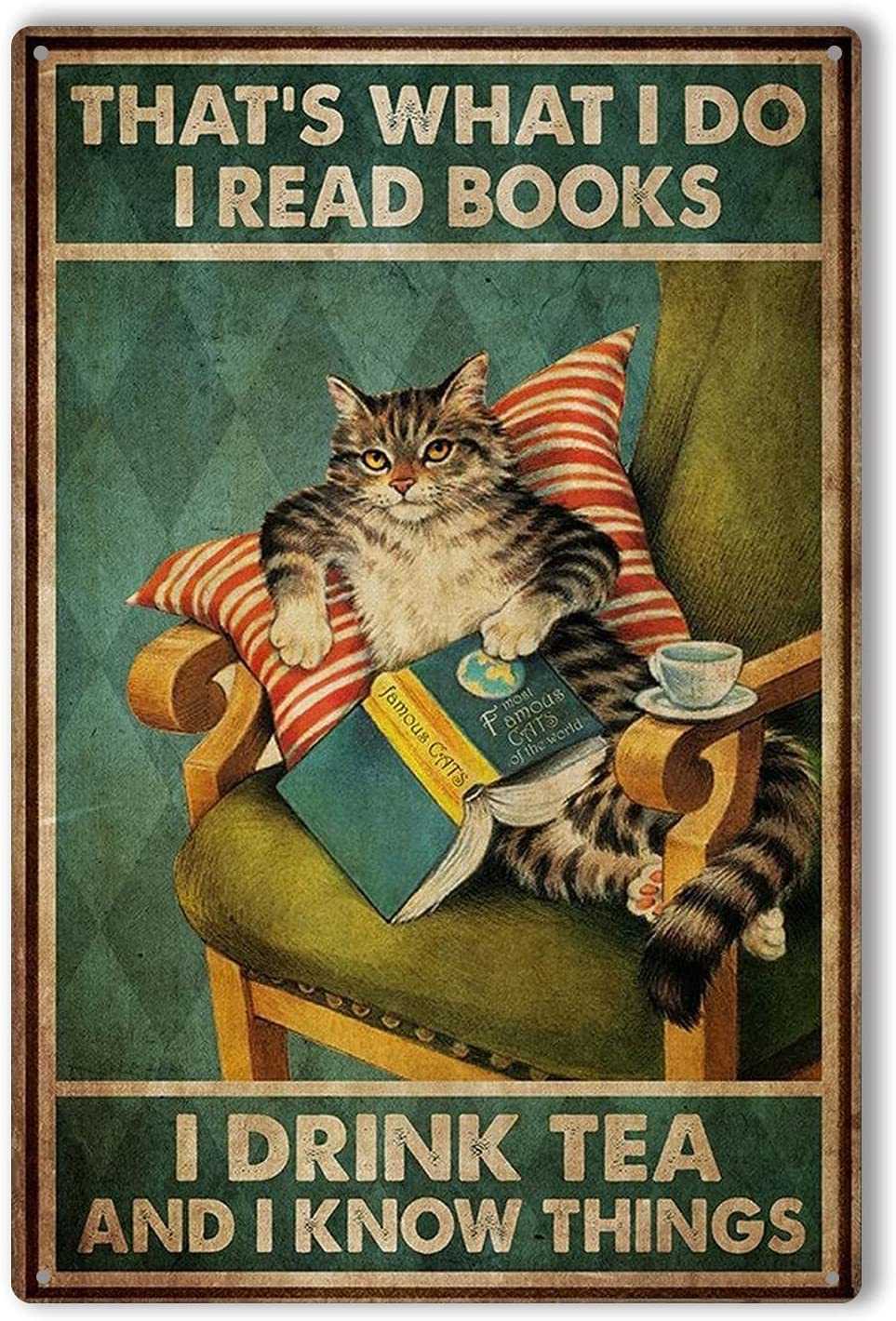 

Catzilla Metal Tin Signs, Vintage Metal Sign for Wall Decorative Pub Bar Man Cave Home Decor 8 x 12 Inch(N-5)