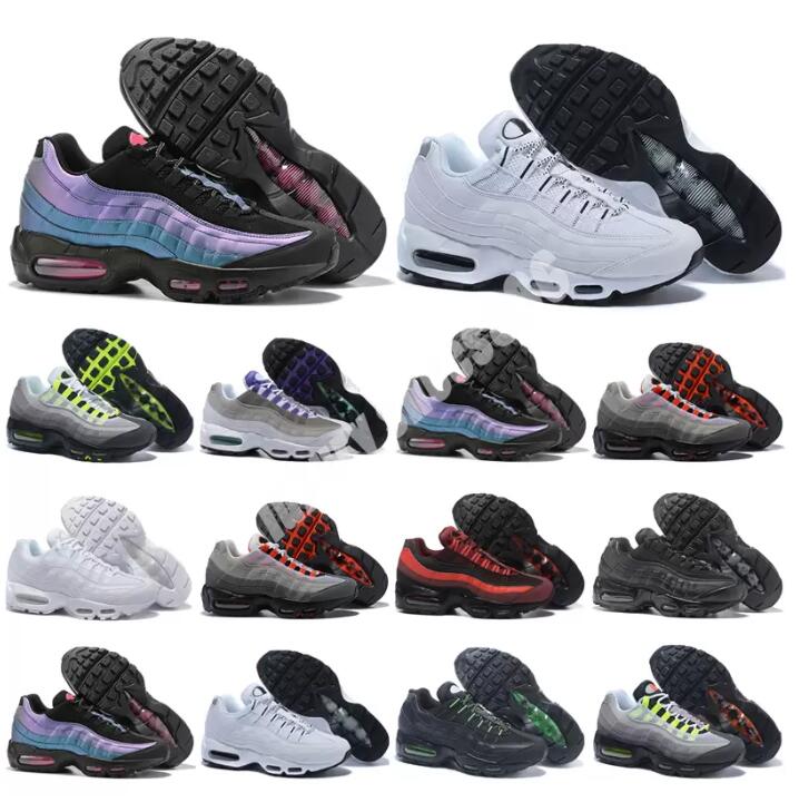 

Classic 95 OG men' running club casual shoes 95s three-layer black white navy neon soft bottom grey greedy 3.0 . 20th anniversary grape hunting designer sneakers, 7#