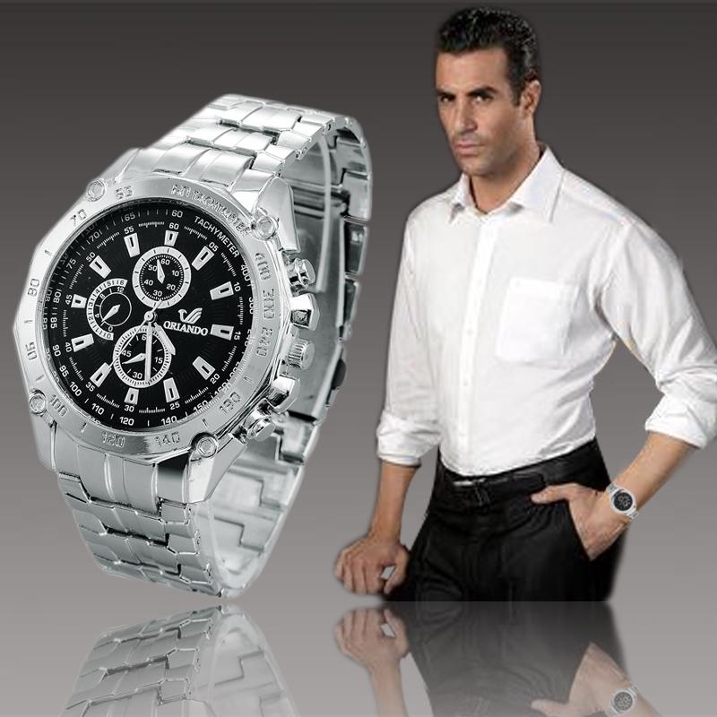 

Wristwatches 2022 Quartz Watches Men Orlando Colors Stainless Steel Business Clock Gentlemen Casual And Fashion Mens Wristwatch, White