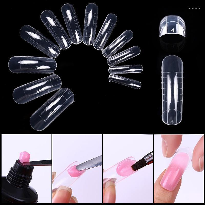 

False Nails 24 PCS Full Cover Quick Extension Mold Sculpted Nail Tips Fake Finger Polish Manicuring Tools Set Prud22, 24pcs