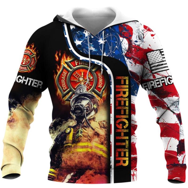 

Men' Hoodies & Sweatshirts Firefighter Badge 3D Graphics Printed Hoodie Men Women Sweatshirt Zip Hooded Long Sleeves Casual Streetwear Pull, Sweatshirt-2