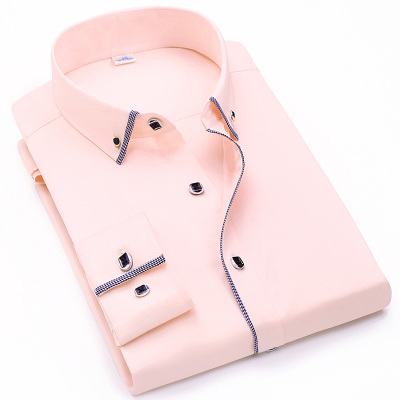 

Men Shirts Long Sleeve Mens Dress Shirts Cotton White Black Shirt Men Shirt Plus Size Slim Fit Chemise Homme, Dark blue shirt