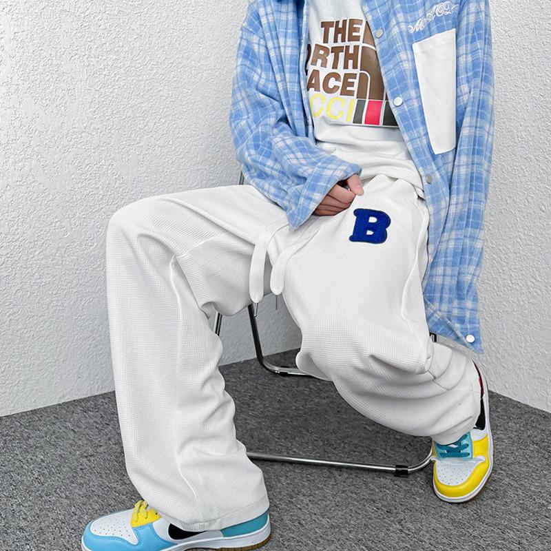 

Men's Pants Men's Streetwear Casual Designer Straight Letter Joggers Sweatpants Male Sports Sweat Hip Hop Harem Trousers ClothesMen's, Black