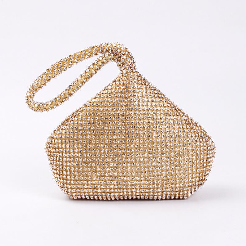 

Evening Bags Women Luxury Soft Handbags Diamond Rhinestones Clutches Gold/Sliver Crystal Wedding Party Purse Girl Fashion, Small silver