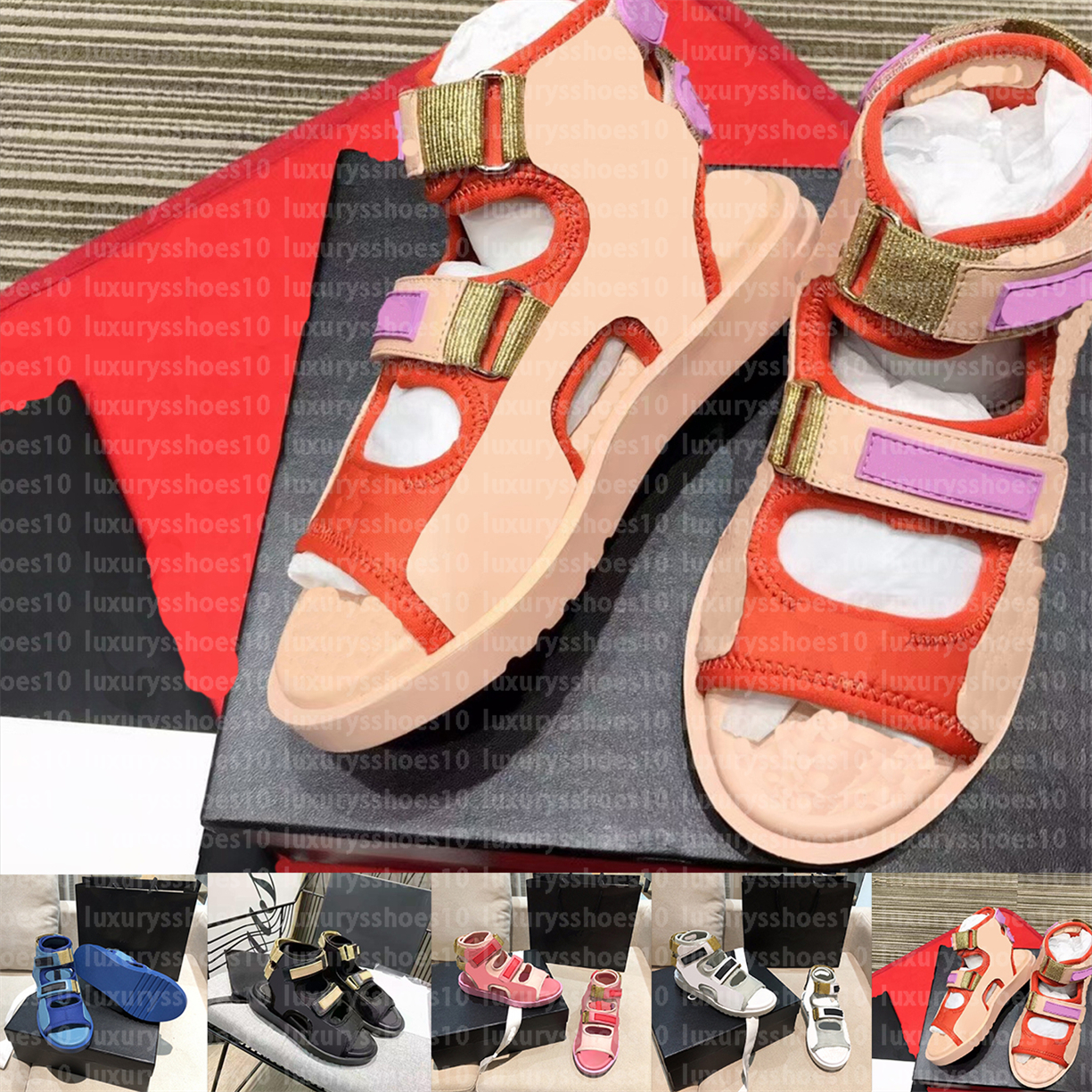 

Shoe Designer Woman Flat Sneakers Ladies Favorite Sandal Genuine Leather Casual Shoes Slide Sandal Colorful Sandals Luxurysshoes10, #7701