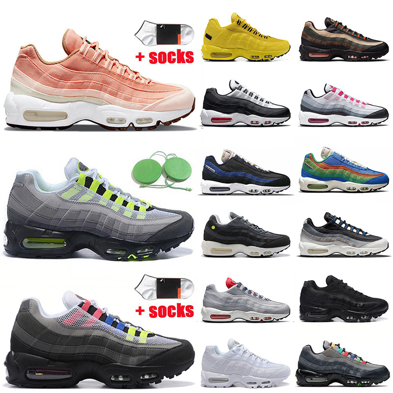 

2022 Wholesale Mens Womens Running Shoes airsmax 95 Neon Greedy 2.0 3.0 NYC Taxi Fashion Hot Pink Dark Army Triple White Black Laser Fuchsia Wolf Grey Sneakers Trainers, B68 36-40 .jpg