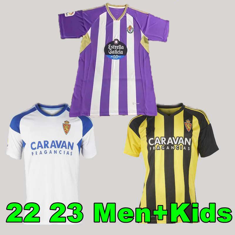 

22 23 Real Zaragoza Valladolid FRAN GAMEZ Soccer jerseys ZAPATER 2022 2023 POMBO SHINJI KAGAWA Football shirts GUTI JAVI ROS KIDS L. SUAREZ Home camiseta de futbol AWAY, 22 23 home