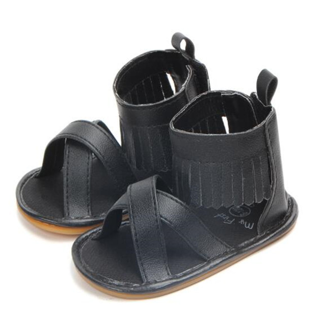 

Newborn Baby First Walkers Tassel Bow Summer Boys Girls Sandal Kids Toddler Infant Prewalker Pu Sneaker, White