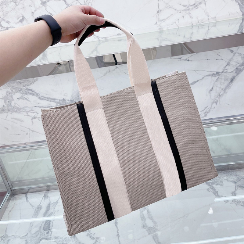 

5A designer Women handbags Tote WOODY shopping bag handbag classic canvas fashion Raffia Large travel Crossbody high quality Shoulder Wallet Purses sling bag, Color 1