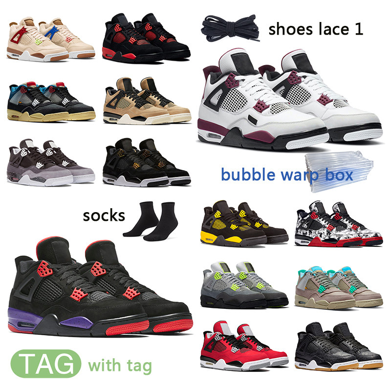 

High 4s 4 Basketball shoes University blue white oero shimmer Black Cat Lightning Fire red bred Pure Money metallic purple green sneakers, #6