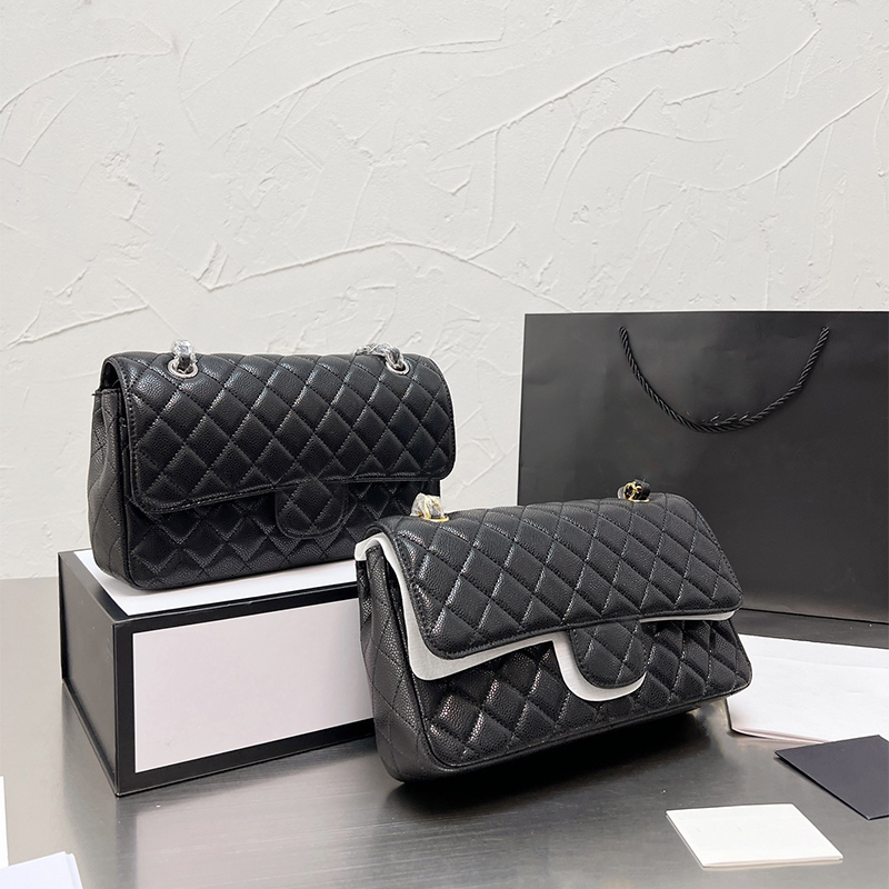 NOUVEAU Top Sac à bandoulière de haute qualité Mode Femme Chaîne Chaîne Sacs à main Classic Caviar Double Flap Double Flap Couette Messenger Mess