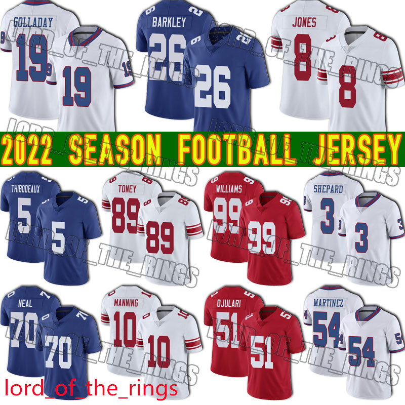 

26 Saquon Barkley Jersey Football New Kayvon Thibodeaux Kenny Golladay Yorks Jerseys Giantes Daniel Jones Blake Martinez Xavier McKinney Evan Neal Eli Manning, Man custom jersey (txz)