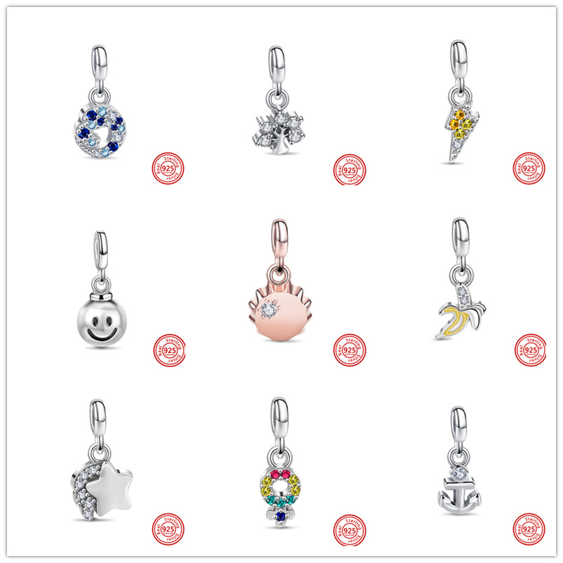 

Sterling Silver s925 Loose Beads Beaded Bracelets Note Charms Classic Diamond Necklace Pendant Jewelry Original Fit Pandora Fashion Jewelry DIY Gifts for Women