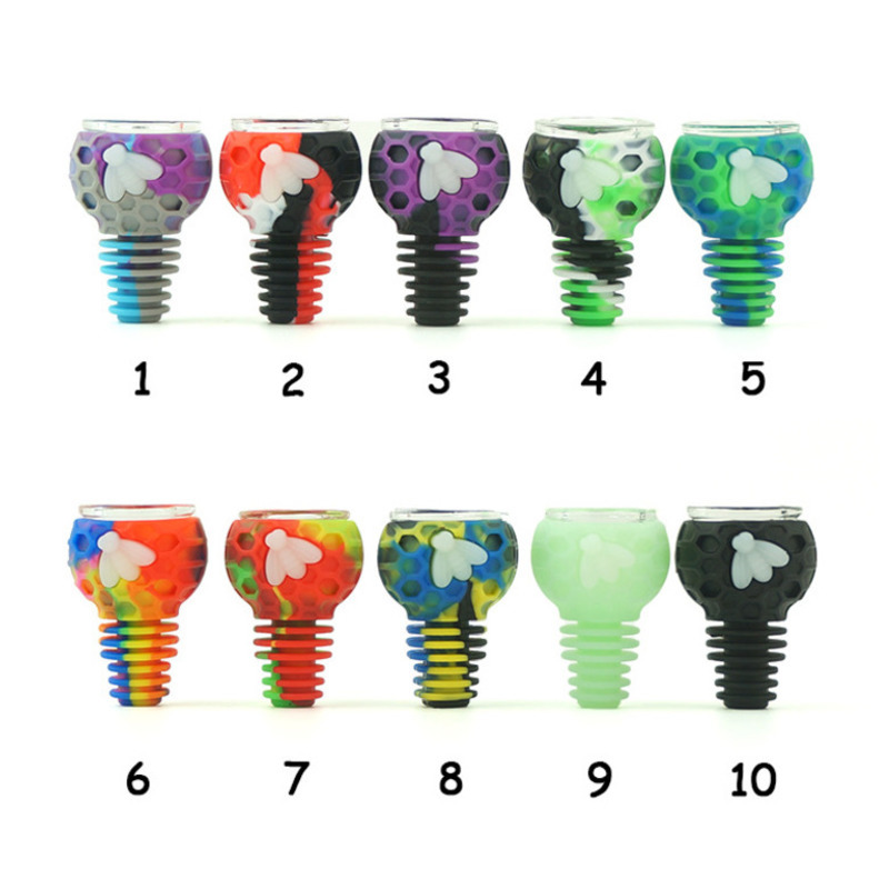

Silicone pipe bowl 14mm 18mm multipurpose glass bowl bee pipe water pipe accessories