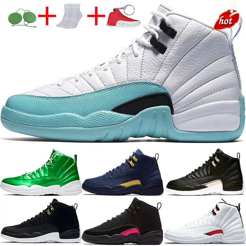 

TOP Wholesale Men Basketball Shoes 12 12s Mens Bulls Dark Grey Fiba Game Royal Indigo International Flight Michigan Reptile Reverse Taxi Twist