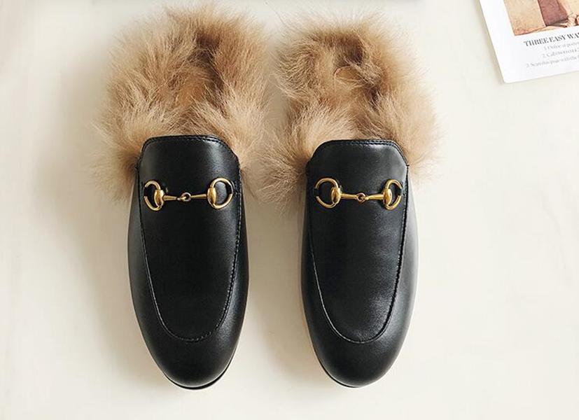 With Box Sandal 2022 Ggity Sandal designer Mules Princetown Men Fur Slippers Mu