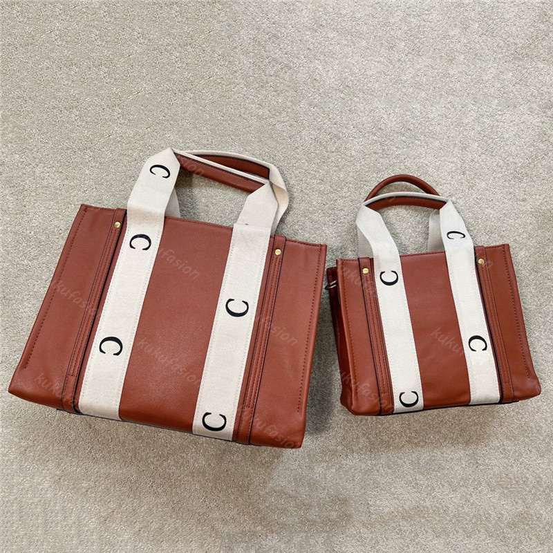 

Woody Tote Designer Women Shoulder Bags Autumn Brown Handbags 2 Size Cross Body Woody Totes Shopper Luxurys Designers Handbag Crossbody Bag, Black-s