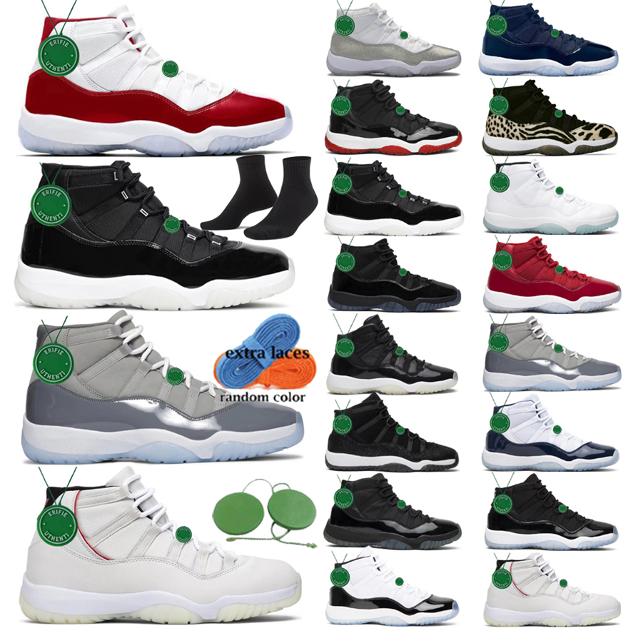 

Box 11s With cool grays Basketball Shoes Men Women 11 Cherry 72-10 Jubilee 25th Anniversary Bred Pantone Pure Violet Mens Trainers Sport Sneakers 36-47, Color # 11