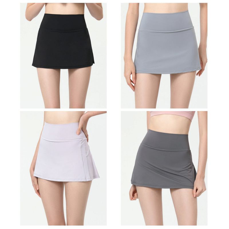 Tennis Skirts Pleated Yoga Skirt Gym Dress Clothes Women Running Fitness Golf Pants Shorts 9007-image-762563561
