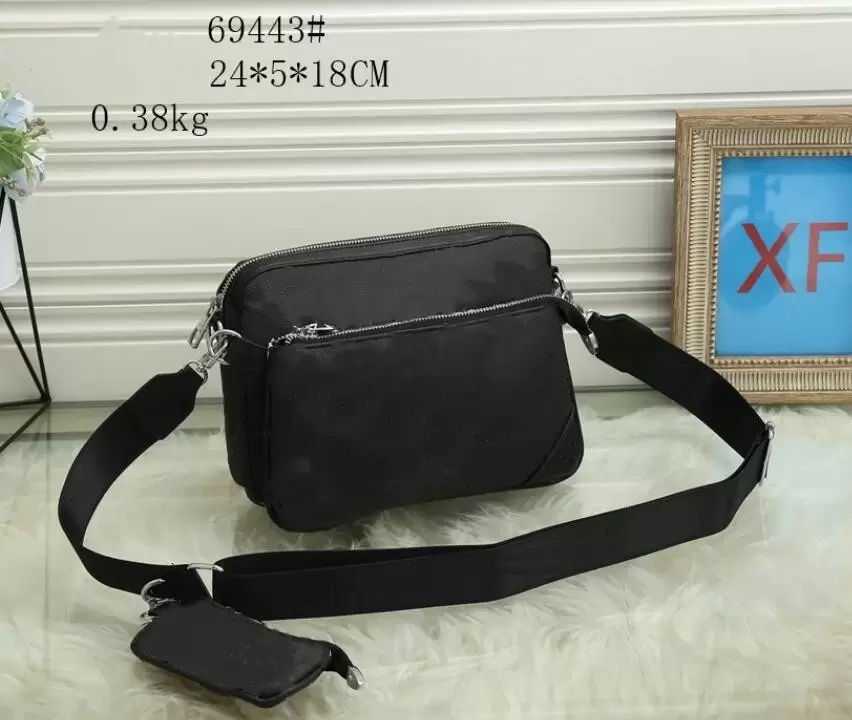 HBP Luxurys Messenger Bag Mens Designers Shoulder Crossbody Bags 2 Piece Set Fashion Embossing Man With wallet Handbag Daily Storage Mini Coin Purse
