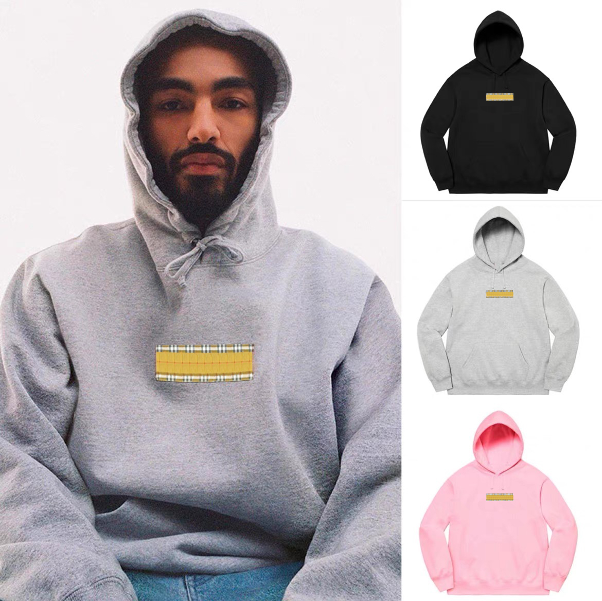 

22SS New Signed Jointly Week3 Classic Box Letter Printed Hooded Sweatshirt Simple Men Women Hoodies Pullover Casual Street Fashion Autumn Winter Sweater TJWYAM001, Black