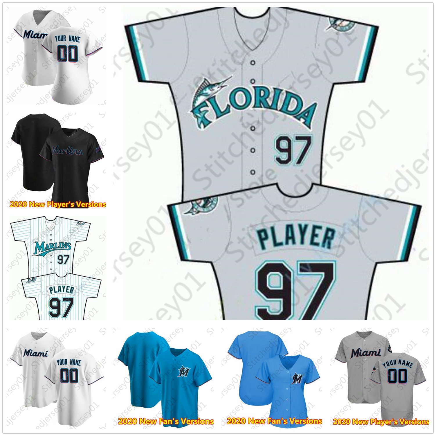

Custom Miami Jersey Giancarlo Stanton baseball jerseys, Florida black