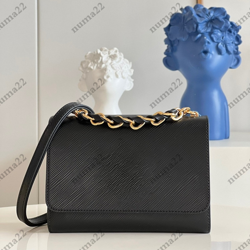 

Real cowhide S/M TWIST Leather Wallet water ripples Chain bag Women Shoulder Crossbody Bags Designer Handbags High capacity messenger bags Fashion lady handbag, Bubble paper package